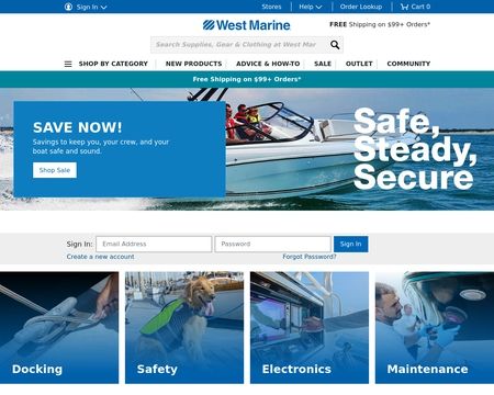 website thubmnail of WestMarine