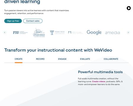 website thubmnail of WeVideo