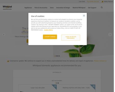 website thubmnail of Whirlpool.co.uk