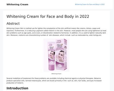 website thubmnail of Whitencream