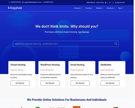 website thubmnail of Whogohost