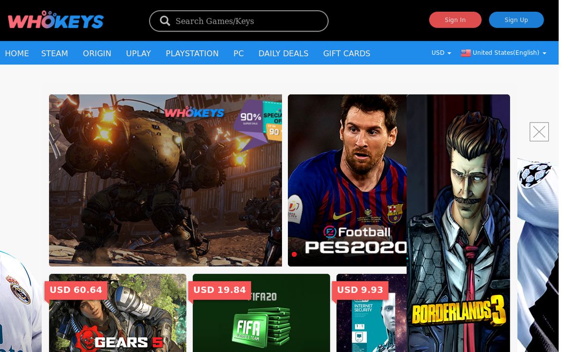 website thubmnail of Whokeys