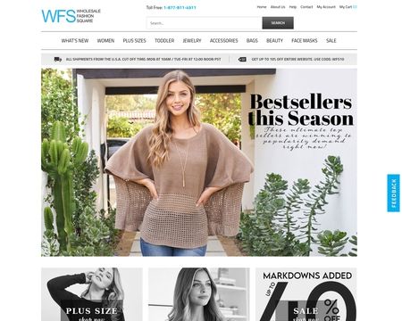 website thubmnail of WholesaleFashionSquare
