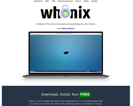 website thubmnail of Whonix