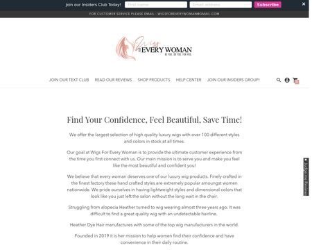 website thubmnail of Wigs For Every Woman