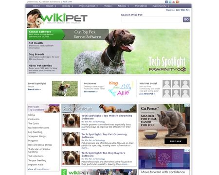 website thubmnail of Wiki Pet