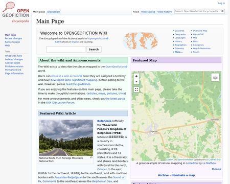 website thubmnail of OpenGeofiction Encyclopedia