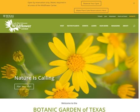 website thubmnail of Lady Bird Johnson Wildflower Center