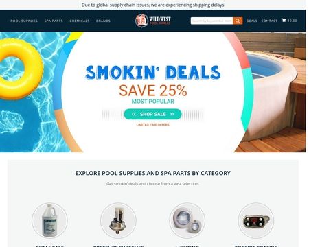 website thubmnail of Wild West Pool Supplies