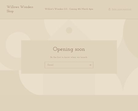 website thubmnail of Willows Wonders Shop