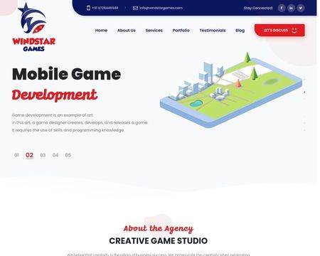 website thubmnail of Wind Star Games