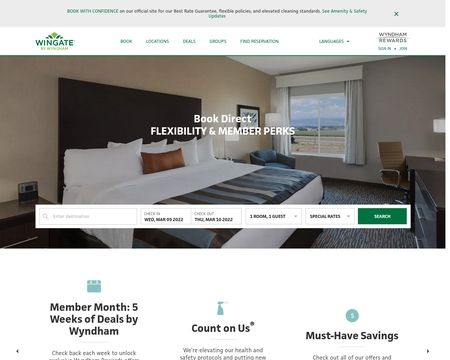 website thubmnail of Wingate Hotels