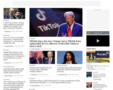 website thubmnail of Wion News