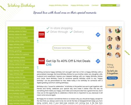 Wishingbirthdays