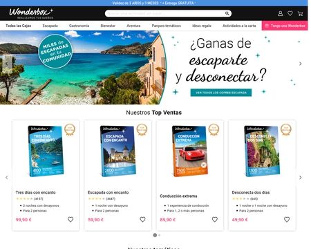 website thubmnail of Wonderbox