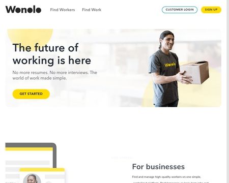 website thubmnail of Wonolo