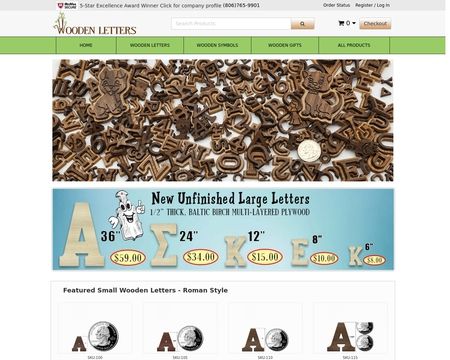 website thubmnail of Wooden Letters