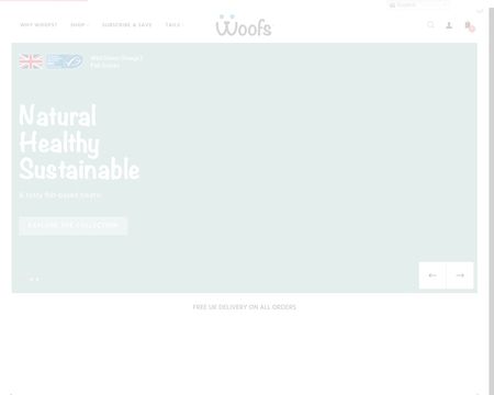 website thubmnail of Woofs.co.uk