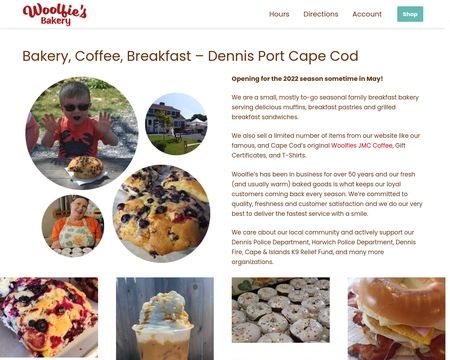 website thubmnail of Woolfies Bakery