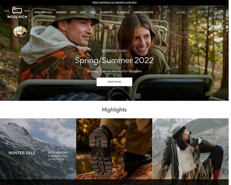 website thubmnail of Woolrich