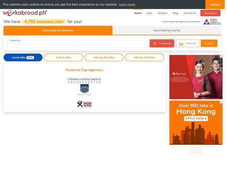 website thubmnail of Work Abroad Philippines