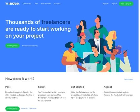 website thubmnail of Workana