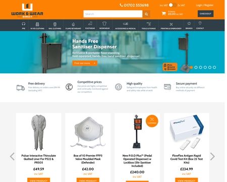 website thubmnail of Work And Wear Direct