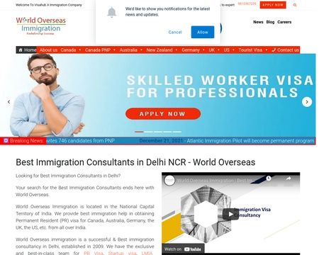 website thubmnail of World Overseas Immigration Consultancy Pvt Ltd