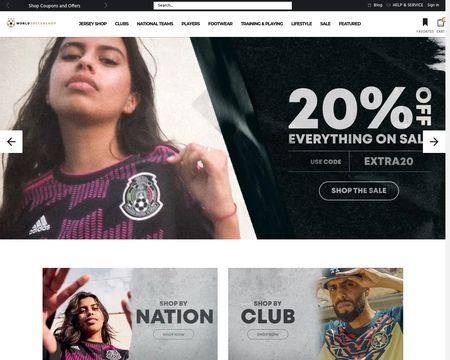 website thubmnail of World Soccer Shop