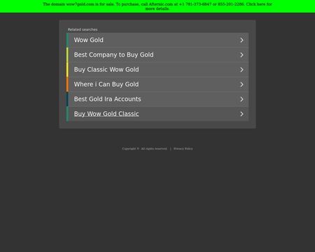 website thubmnail of Wow7gold