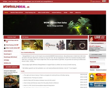 website thubmnail of WoWGoldiDEAL.nl