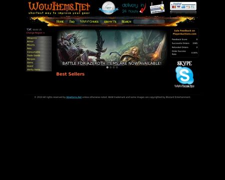 website thubmnail of WowItems.net