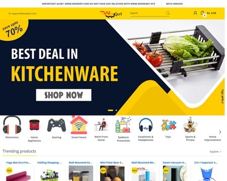 website thubmnail of Wowkart.com