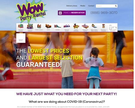 website thubmnail of Wowpartyrental