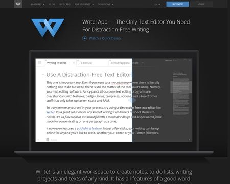 website thubmnail of Write App