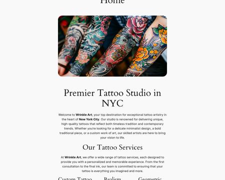 website thubmnail of Wrinkle Art Online