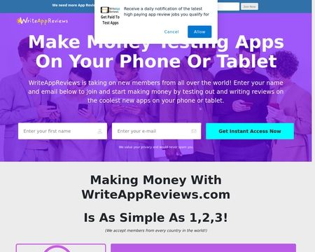 website thubmnail of Writeappreviews