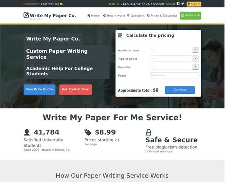 website thubmnail of Write My Paper Co.