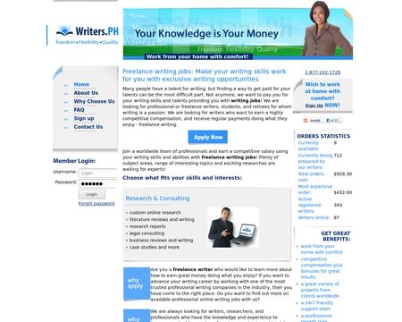 website thubmnail of Writers.ph