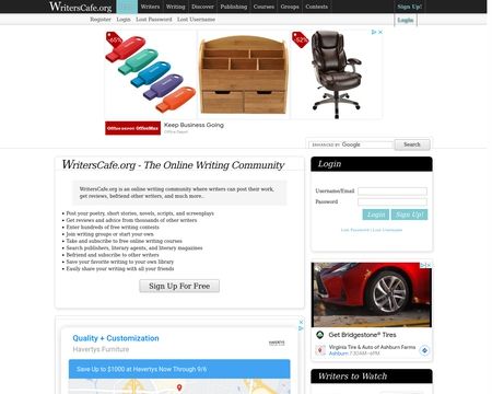 website thubmnail of WritersCafe.org