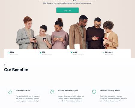 website thubmnail of Writers Hub