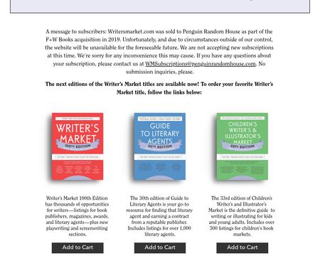 website thubmnail of Writer's Market