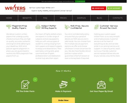 website thubmnail of Writers Per Hour