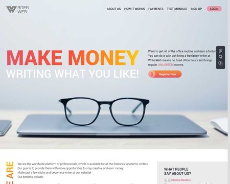 website thubmnail of WriterWeb
