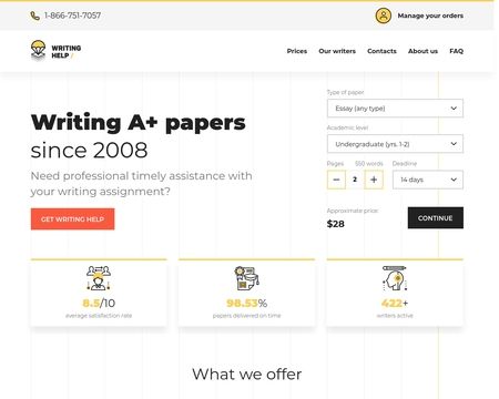 website thubmnail of Writing Help