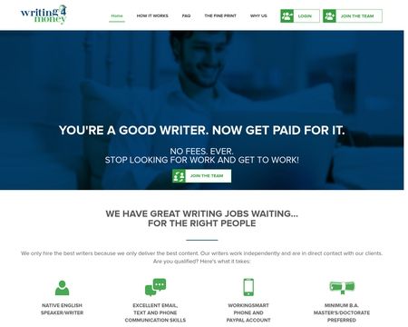 website thubmnail of Writing4Money