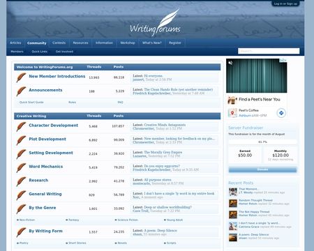website thubmnail of Writing Forums
