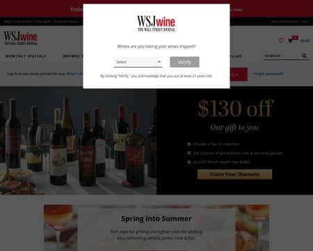 website thubmnail of WSJ Wine
