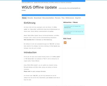 website thubmnail of WSUS Offline Update