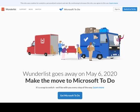 website thubmnail of Wunderlist
